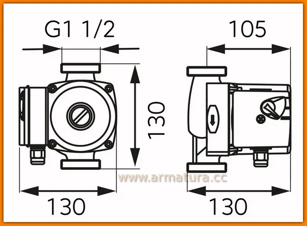 Pompa obiegowa co WEBERMAN 25-40-130 FERRO 0203W
