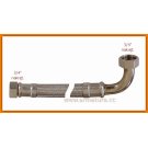 Przyłącze elastyczne z kolanem 3/4" MAXI GIGANT Wąż w oplocie stalowym L-30, 40, 50 cm nakrętno-nakrętny VERO