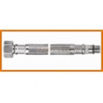 wąż L-90 cm do baterii 1/2" z krótką końcówką WBS85 FERRO w oplocie stalowym